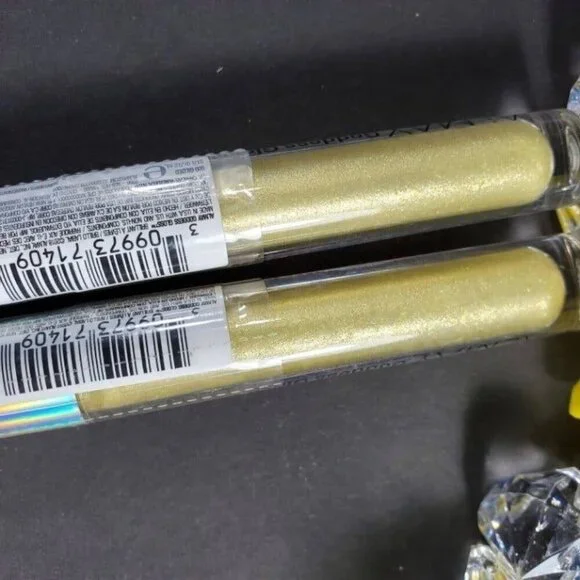 Almay Lip Gloss Goddess Gloss Gilded Lip Care Yellow Sparkle Make Up - Picture 2 of 9